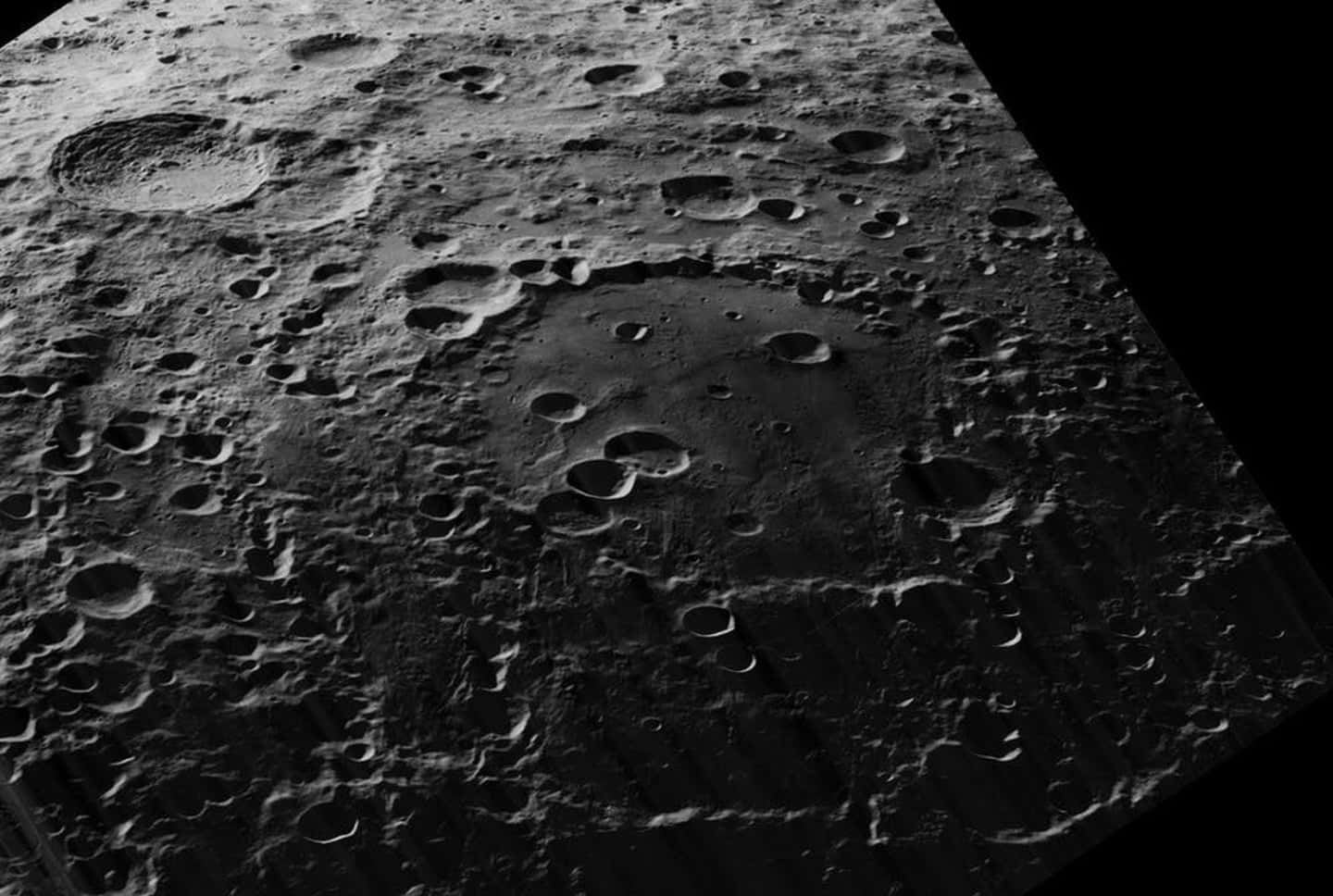 lunar surface, craters, black and white, HD Desktop Wallpaper