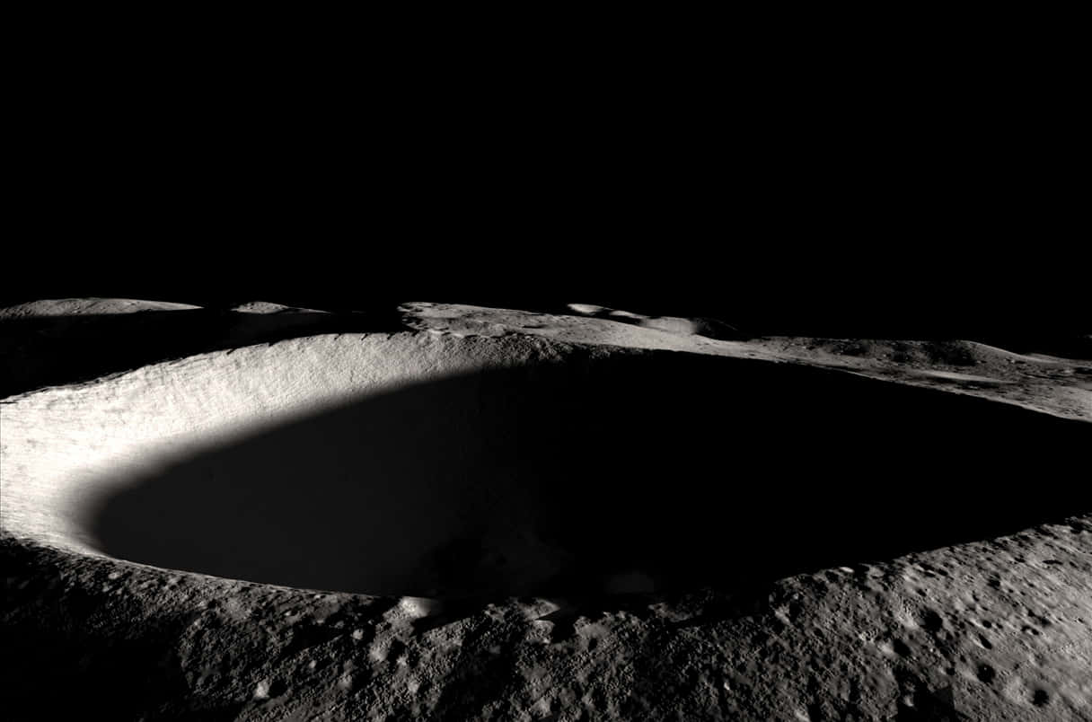 moon craters, lunar crater, high-contrast light, SD Desktop Wallpaper