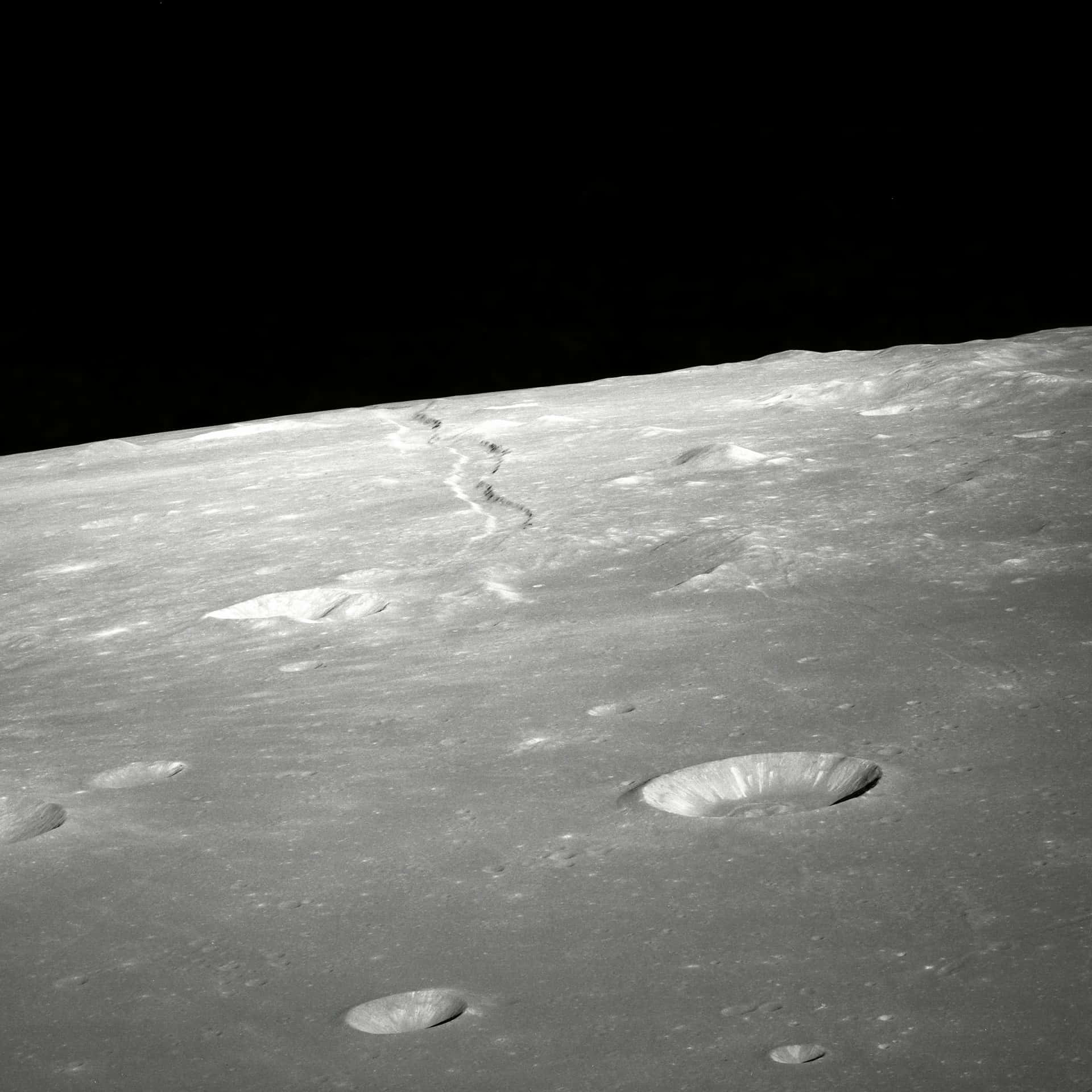 lunar surface, craters, rilles, Full HD Desktop Wallpaper