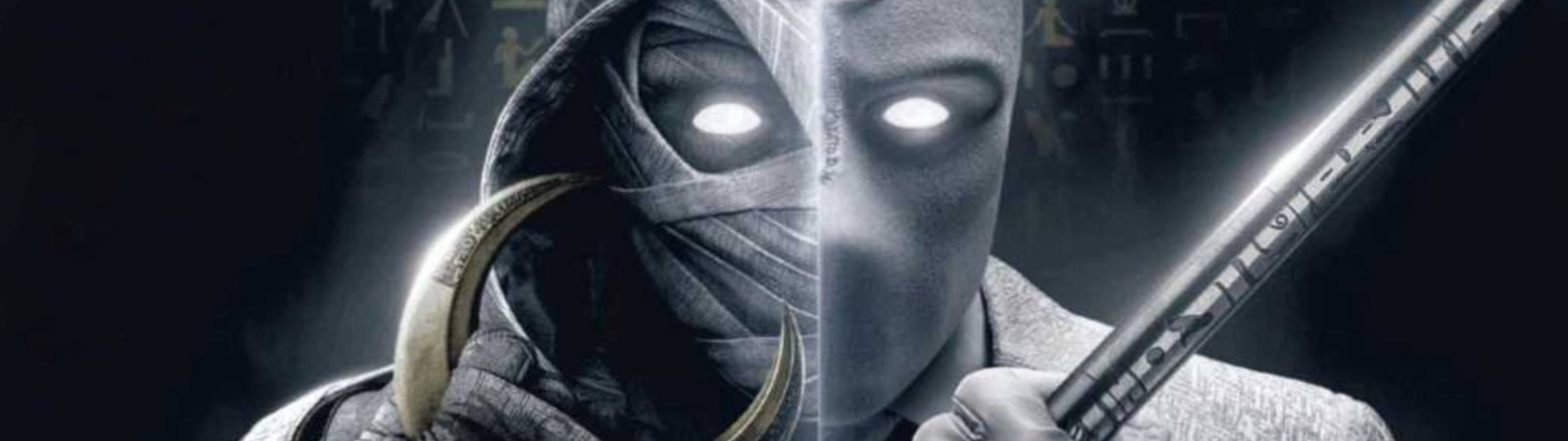 Moon Knight, glowing eyes, bandages, 5K Desktop Wallpaper