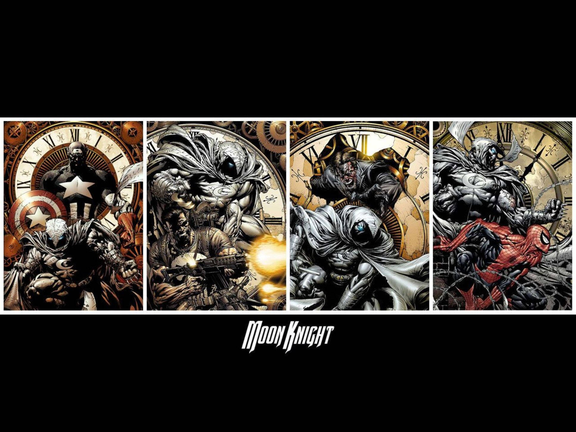 Moon Knight, comics, collage, Full HD Desktop Wallpaper