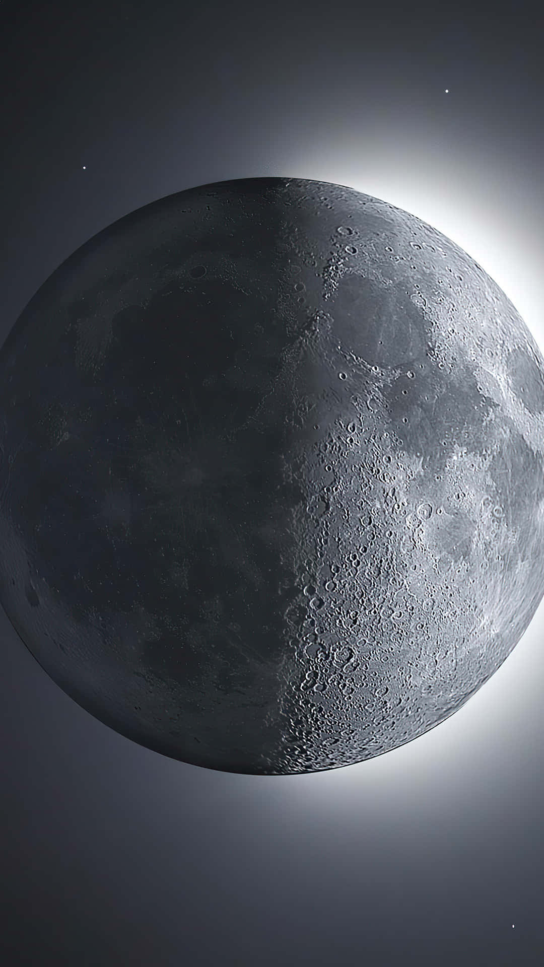 the moon, iPhone, cratered surface, Full HD Phone Wallpaper