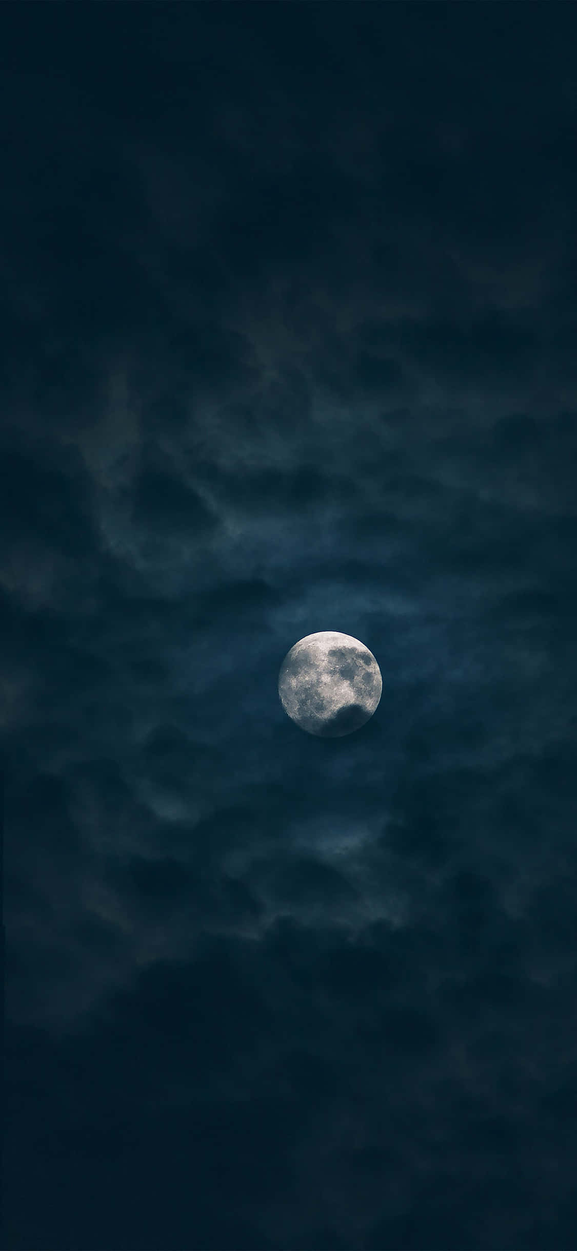 Moon Night, full moon, swirling dark clouds, Full HD Phone Wallpaper