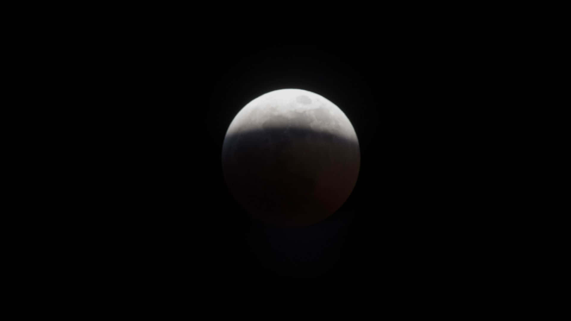 Moon Phase, lunar eclipse, reddish shadow, Full HD Desktop Wallpaper