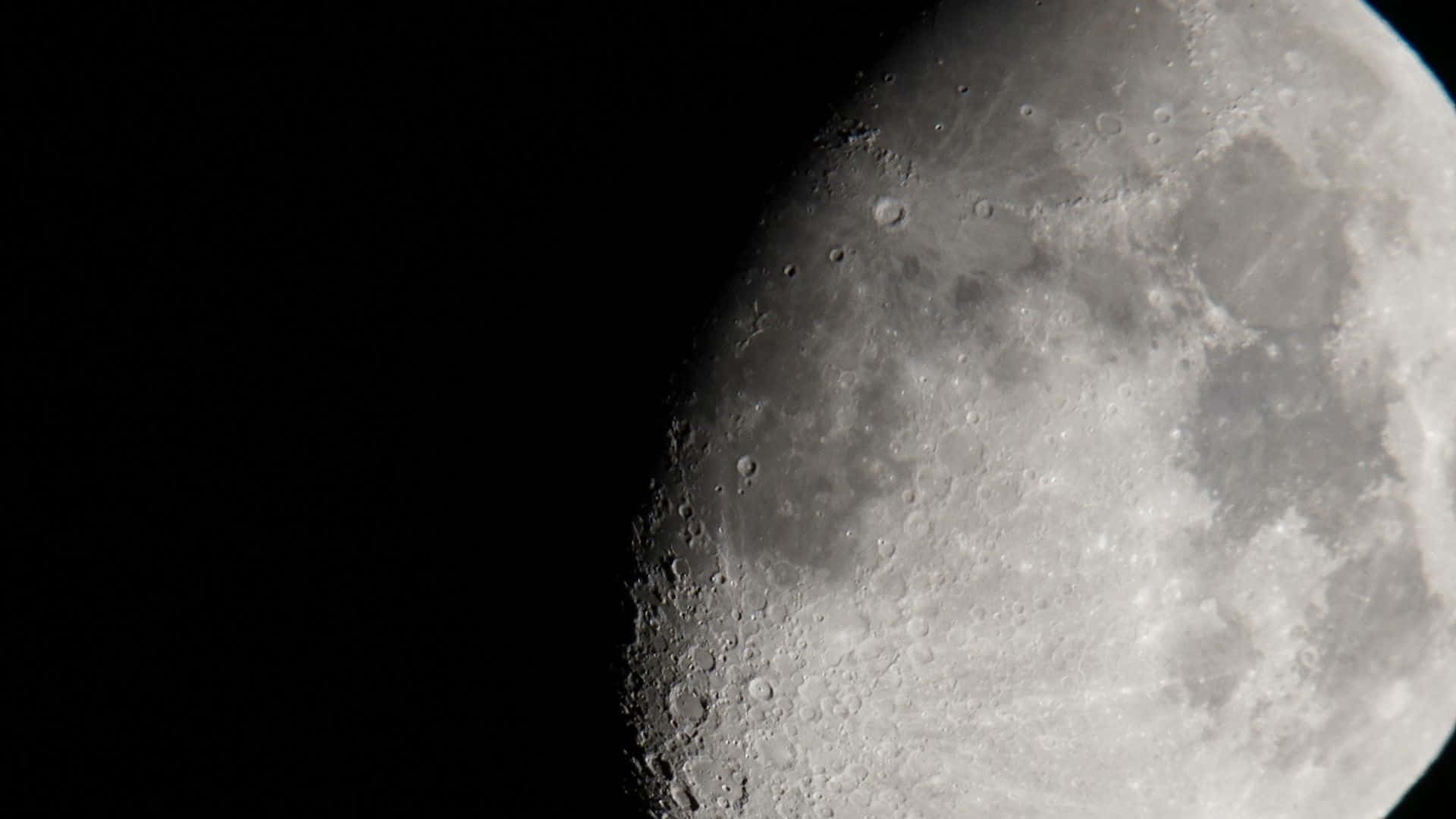 Moon Phase, crescent moon, craters, Full HD Desktop Wallpaper