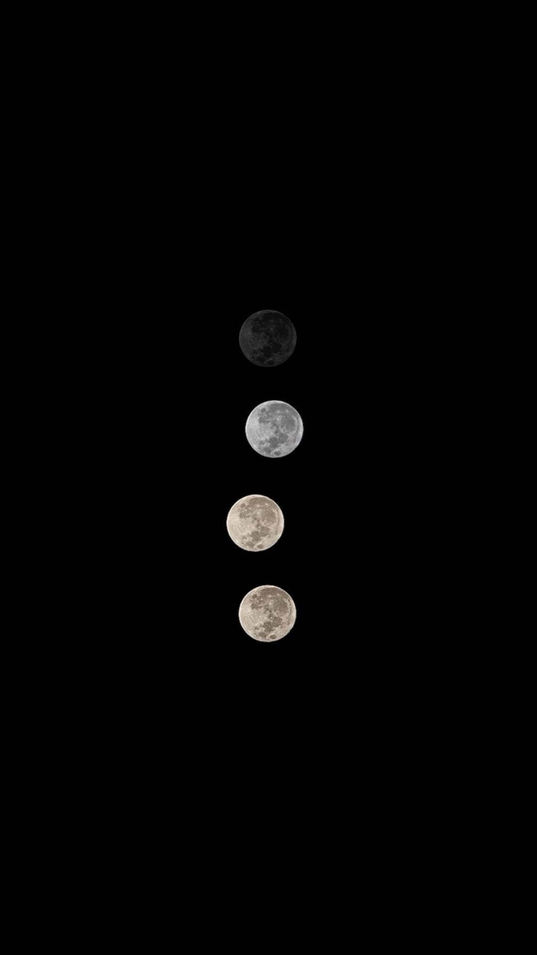 Full Moons 2K Amoled, four moons, vertical alignment, Full HD Phone Wallpaper
