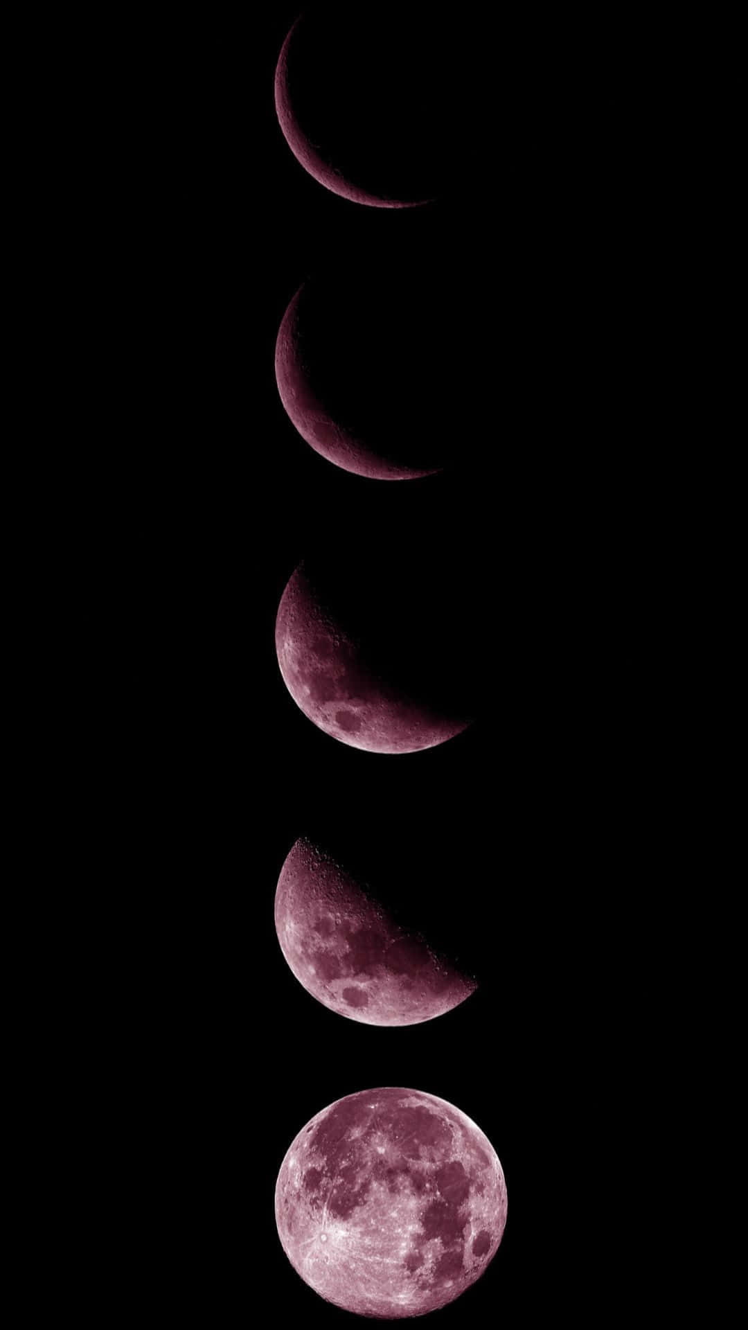Pink Moon, lunar phases, deep magenta, Full HD Phone Wallpaper
