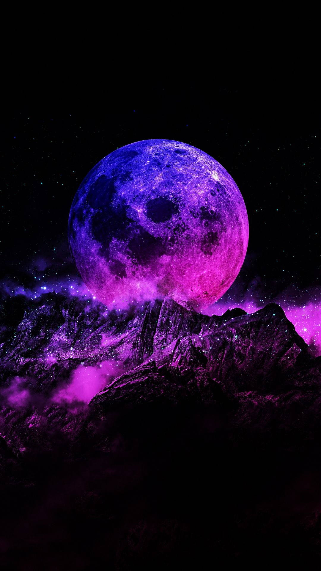 Moon Phone, purple, pink, Full HD Phone Wallpaper