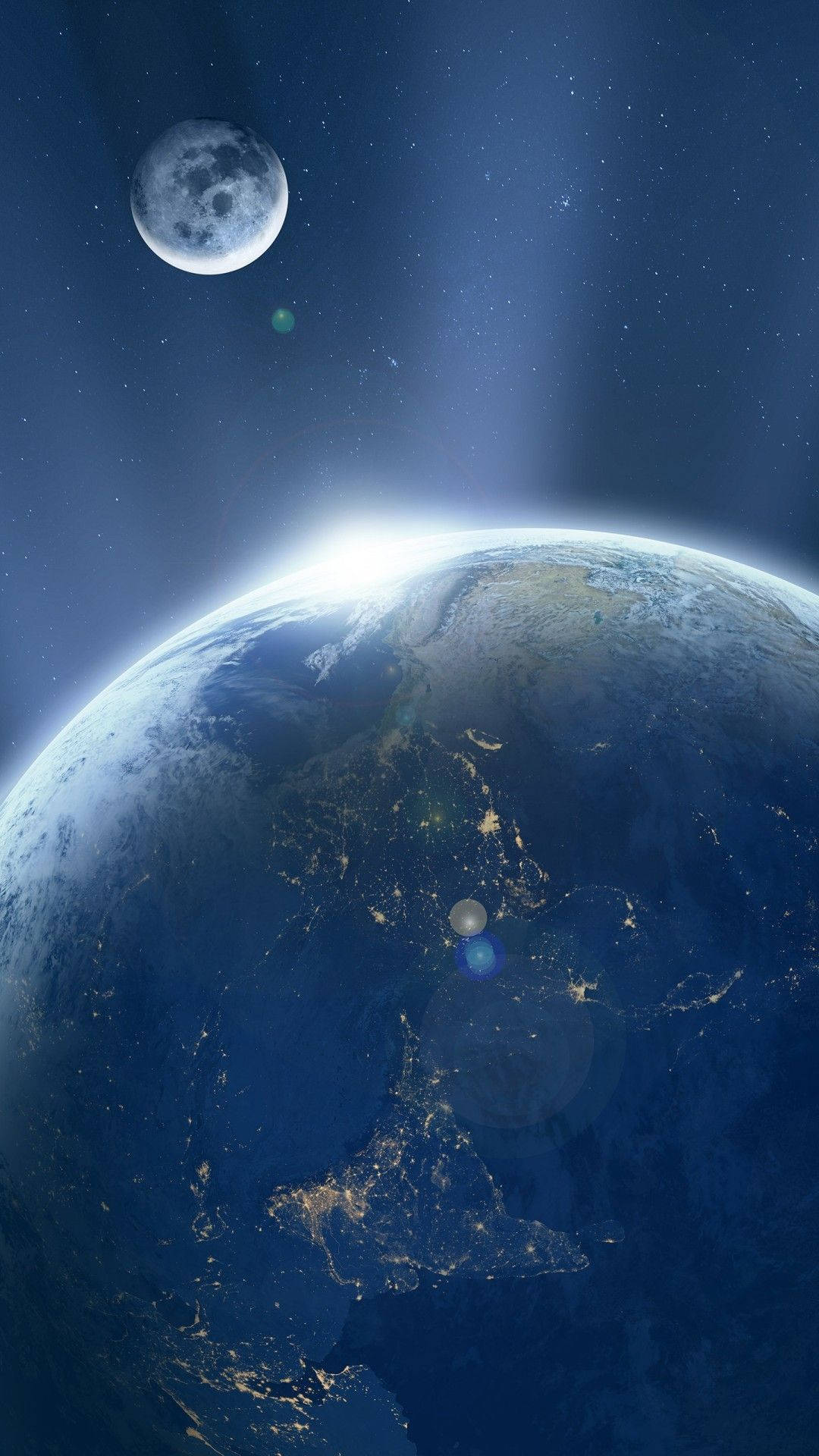 Moon Phone, Earth, Moon, Full HD Phone Wallpaper