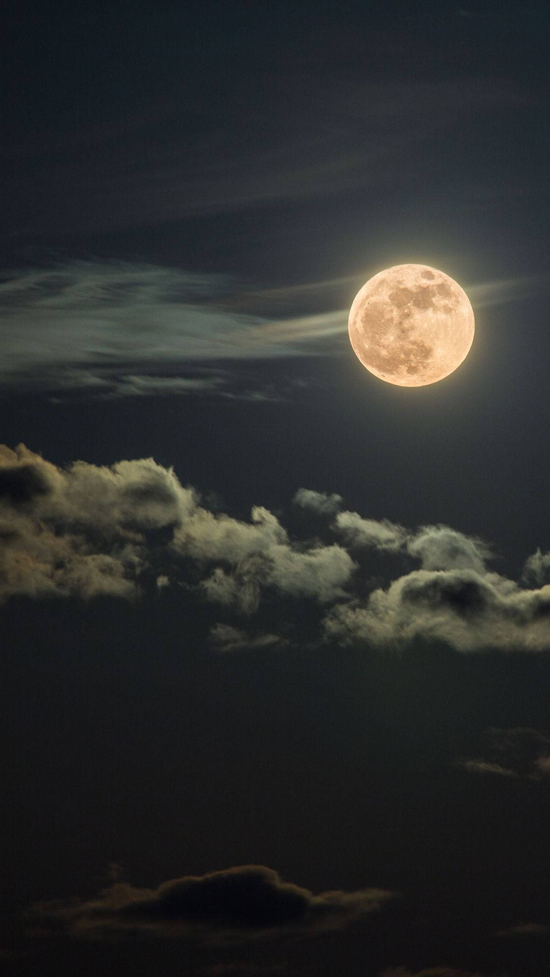 Moon Phone, yellow, digital art, Full HD Phone Wallpaper