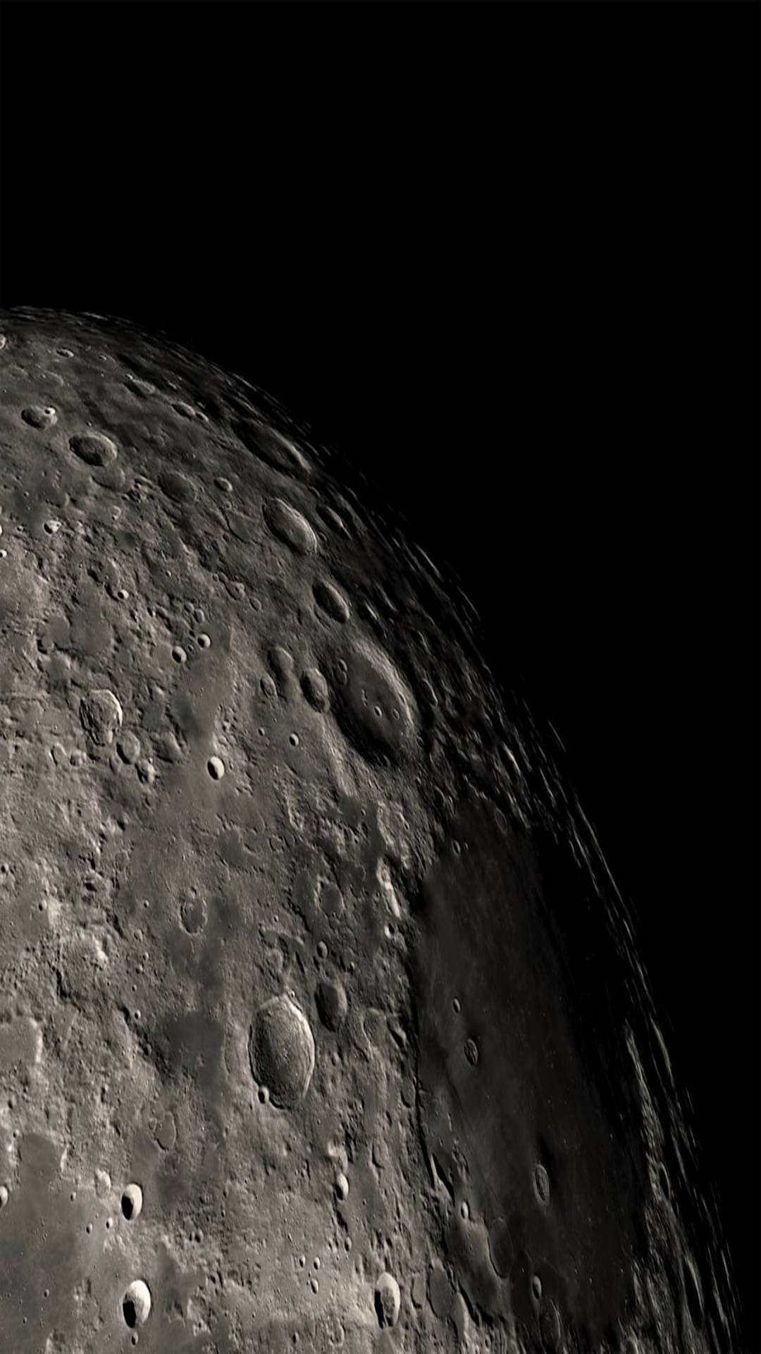 Moon, cratered surface, stark sunlight, Full HD Phone Wallpaper