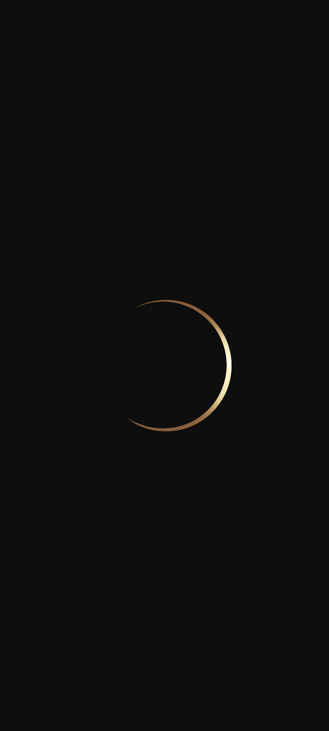 crescent moon, black, gold, Full HD Phone Wallpaper