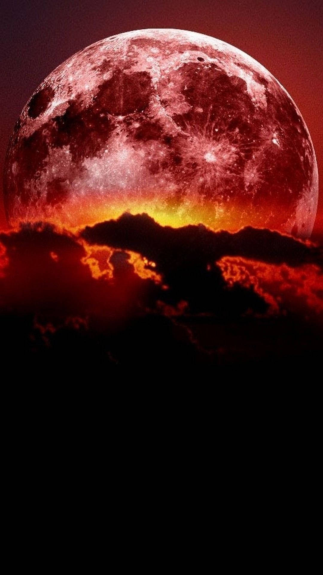 Moon Phone, full red, blood red moon, Full HD Phone Wallpaper