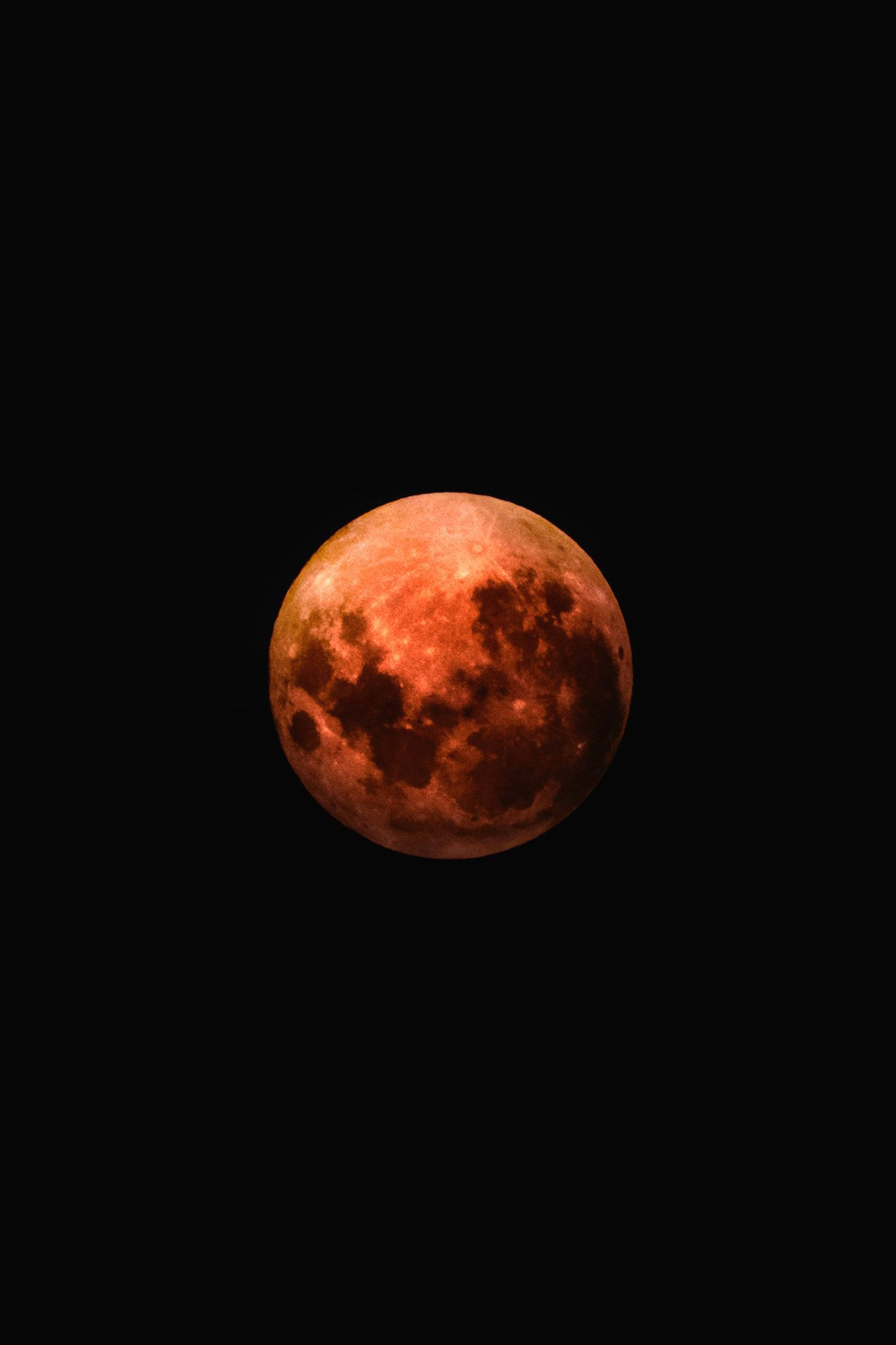 Moon Phone, red, minimalist, Full HD Phone Wallpaper