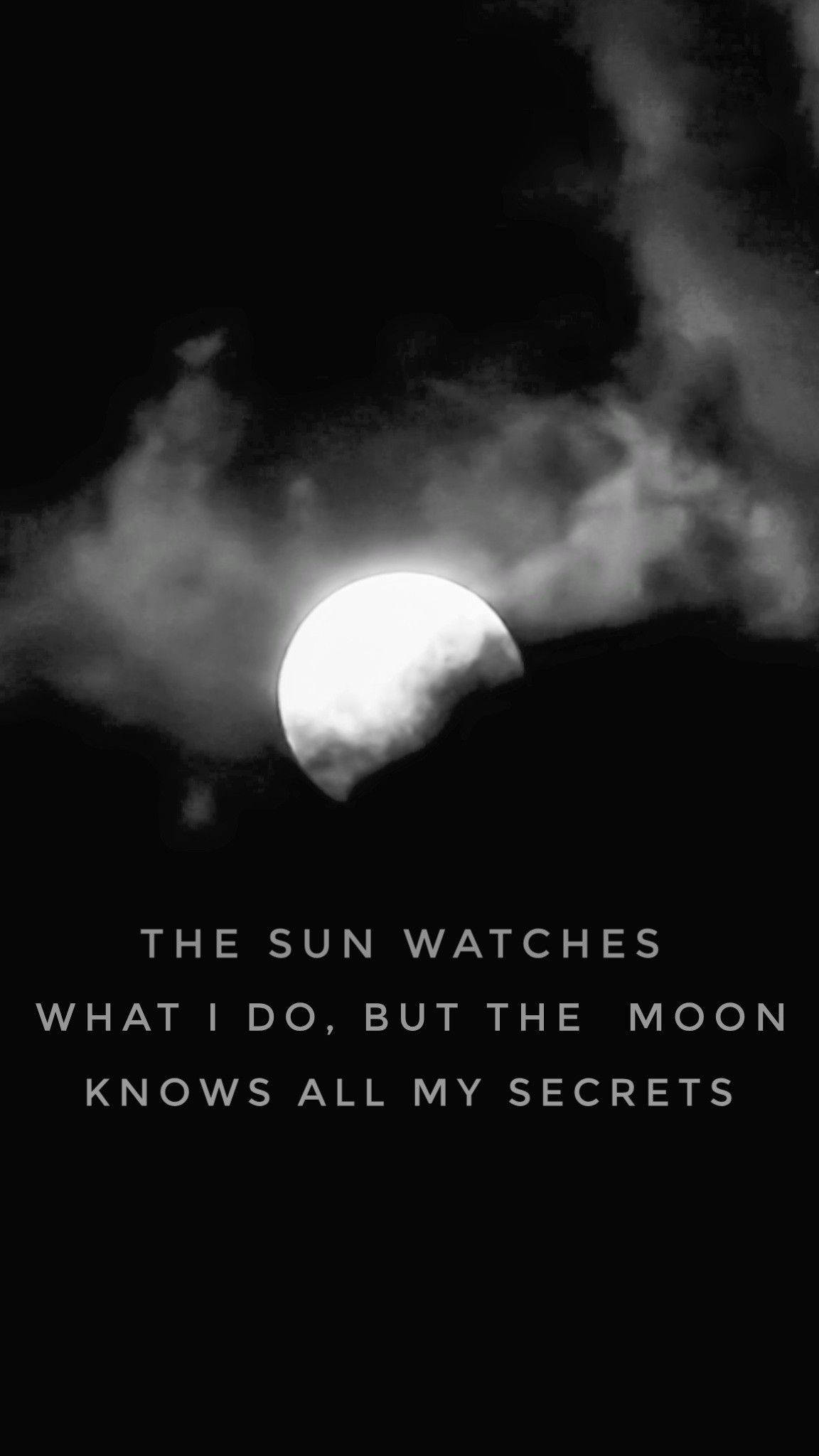 Full Moon Quotes, monochrome celestial scene, bright moon, Full HD Phone Wallpaper