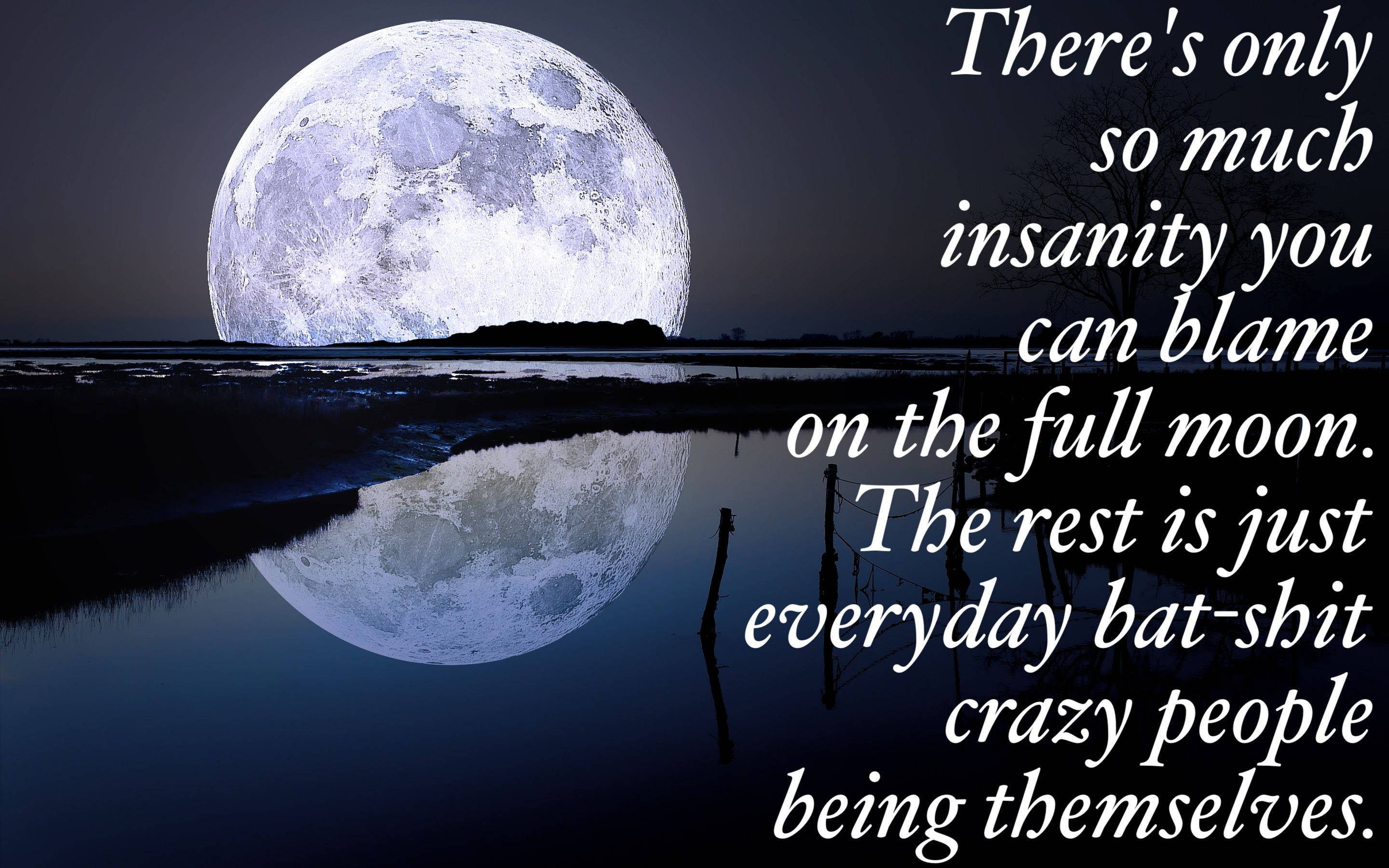 Moon Quotes, full moon, cratered face, 2K Desktop Wallpaper