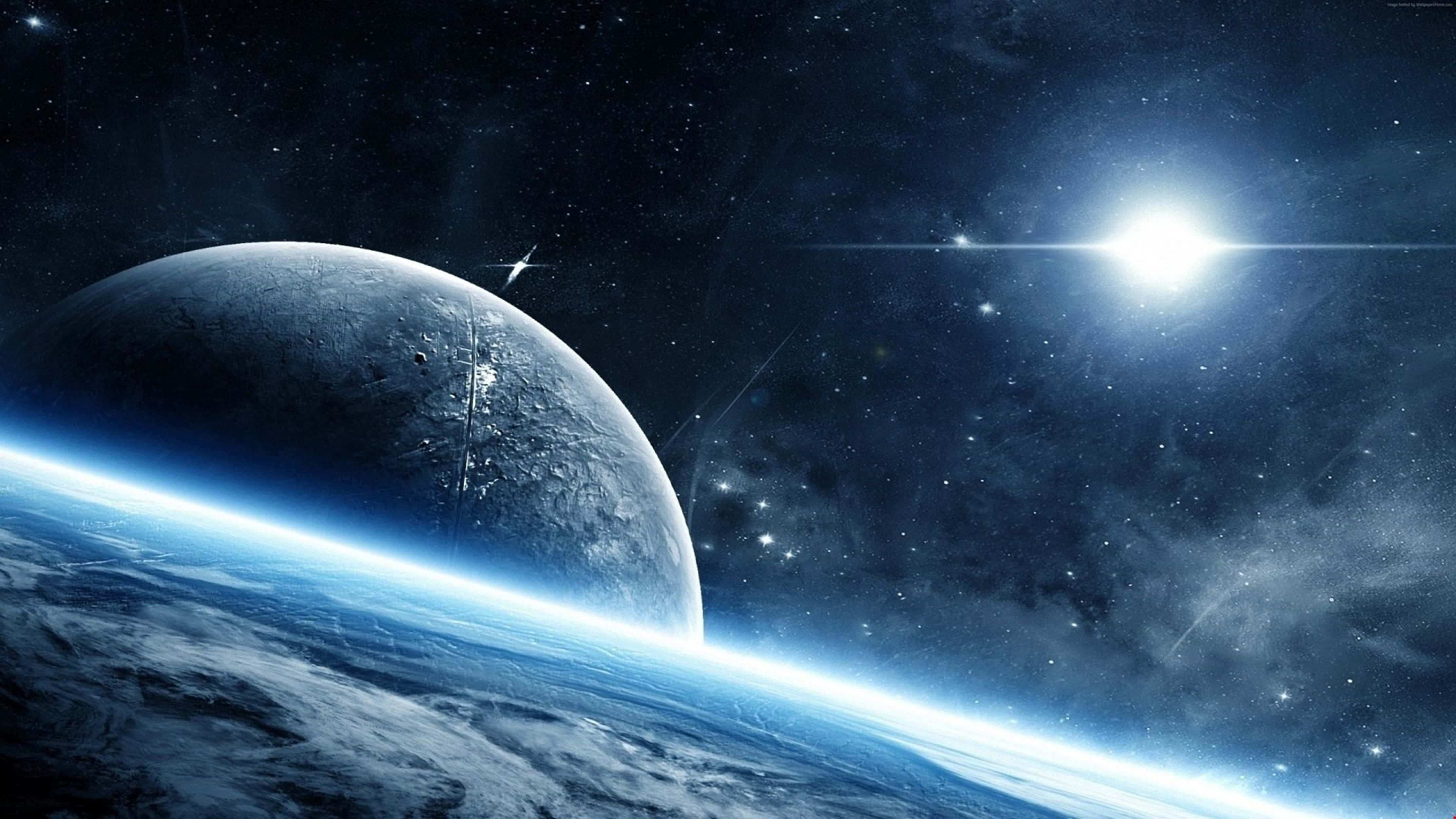 4K Universe, Earth, starfield, 4K Desktop Wallpaper