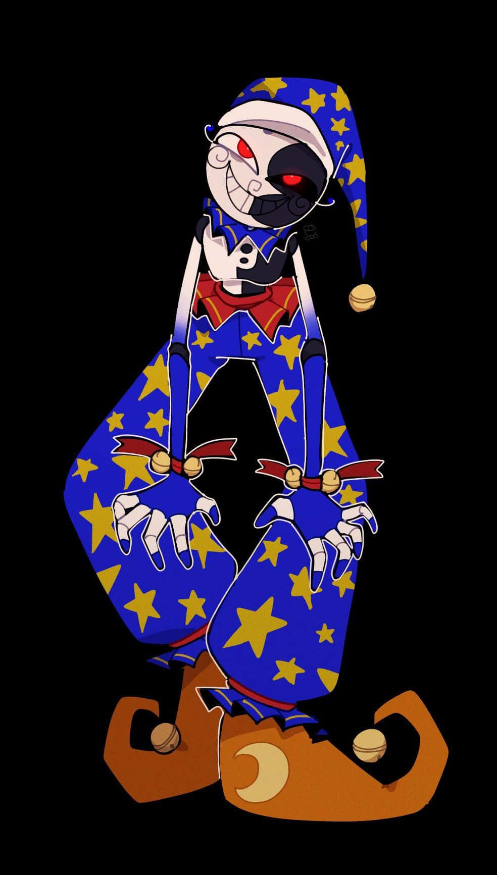 Moondrop, jester, blue star-patterned outfit, HD Phone Wallpaper