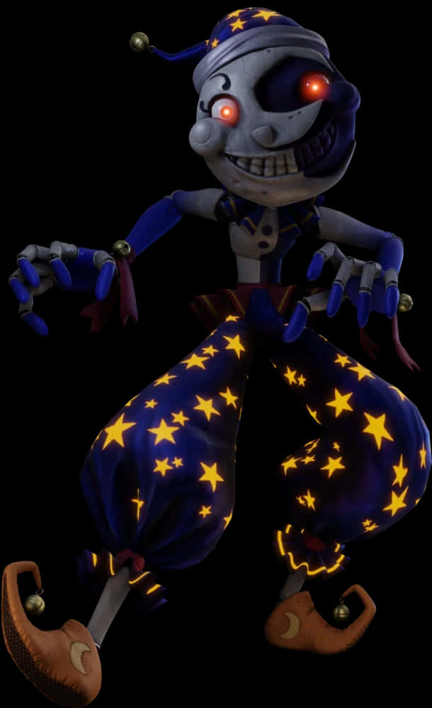 Moondrop, night sky, blue jester, SD Phone Wallpaper