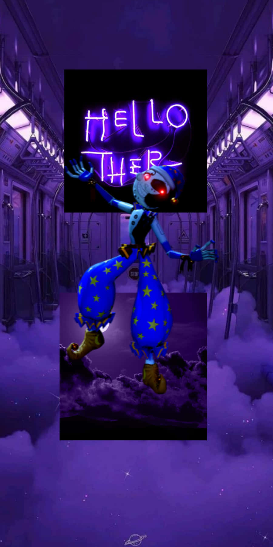Moondrop, glowing purple clown, star pants, HD Phone Wallpaper