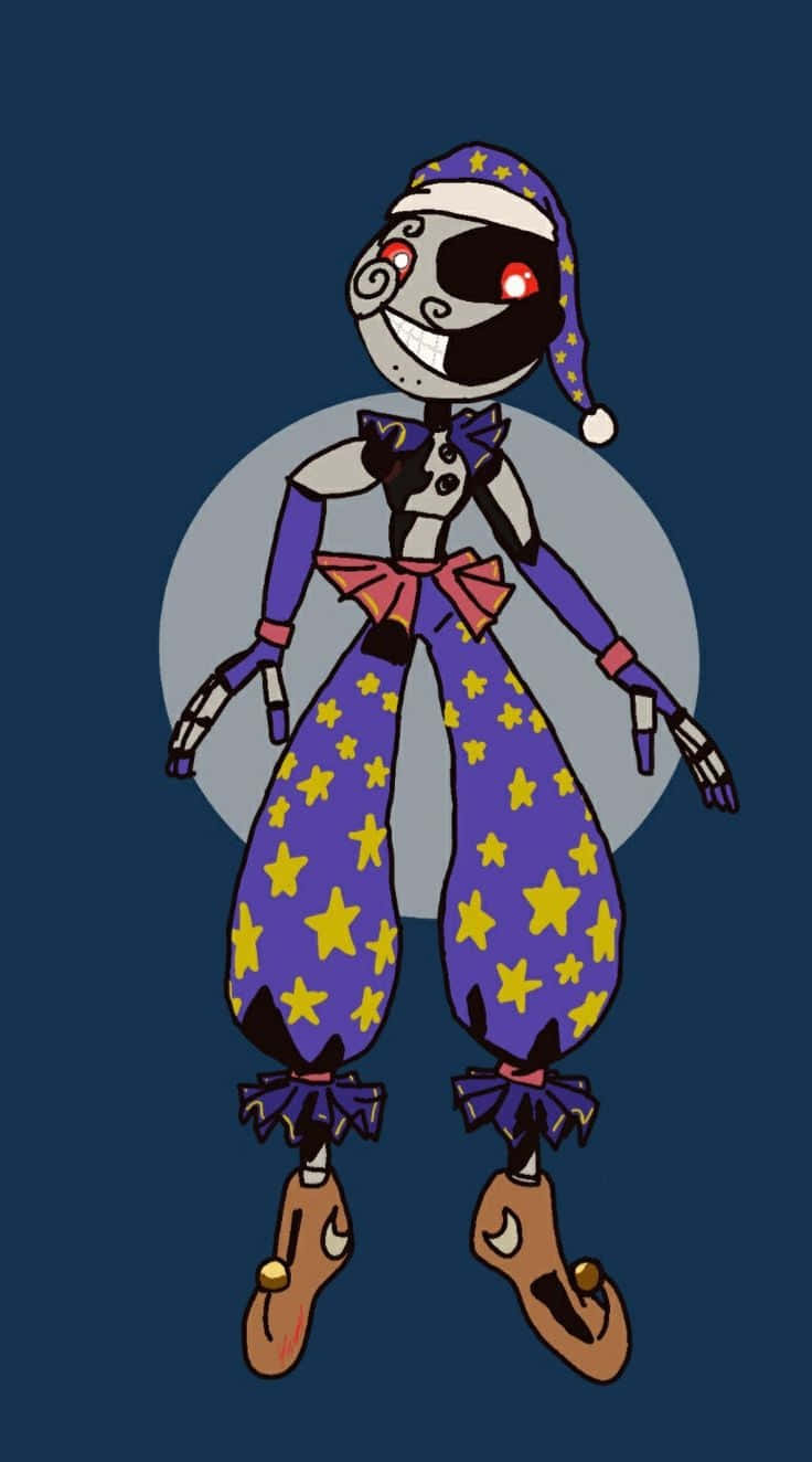 Moondrop, glowing red eyes, star-patterned purple pants, HD Phone Wallpaper