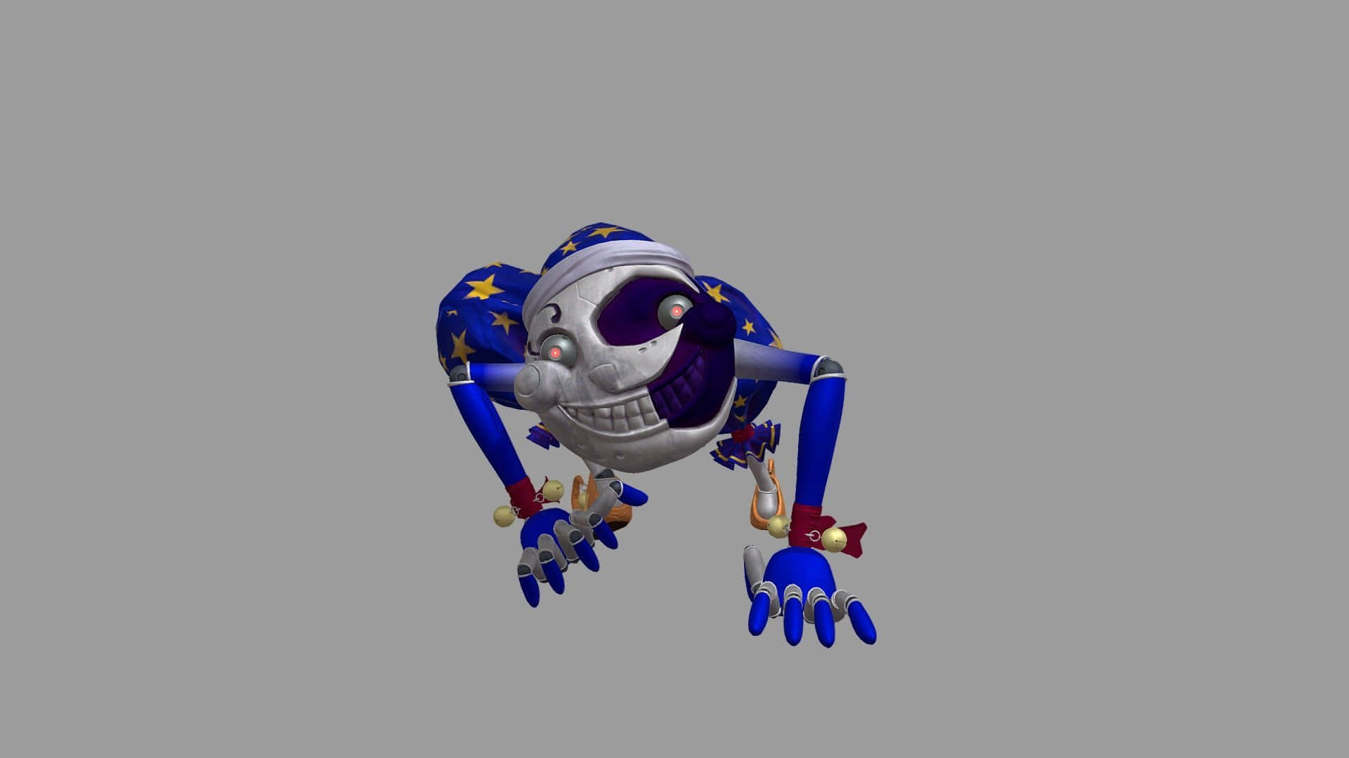 Moondrop, blue and silver, robotic frog, Full HD Desktop Wallpaper