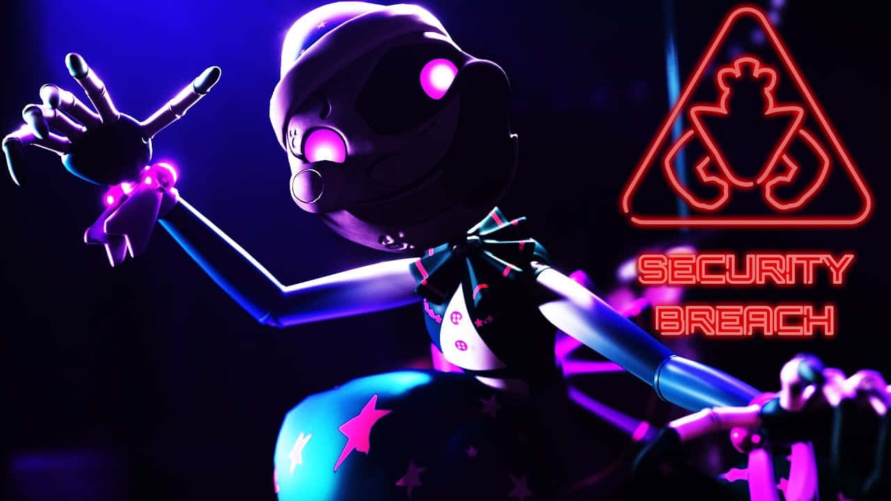 Moondrop, neon-lit, glowing pink eyes, HD Desktop Wallpaper