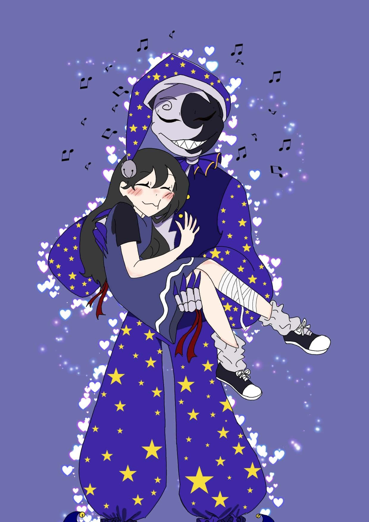 Moondrop, anime character, starry purple outfit, HD Phone Wallpaper