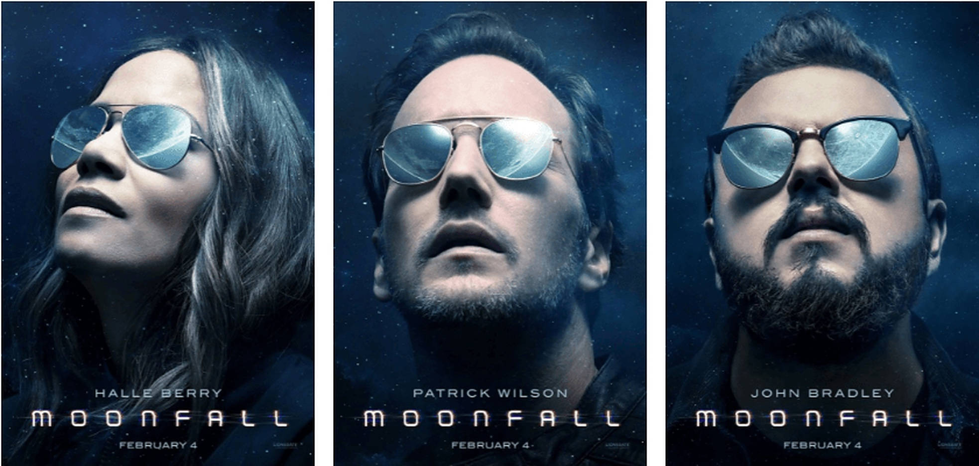 Moonfall, aviator sunglasses, starry cosmic backdrop, Full HD Desktop Wallpaper