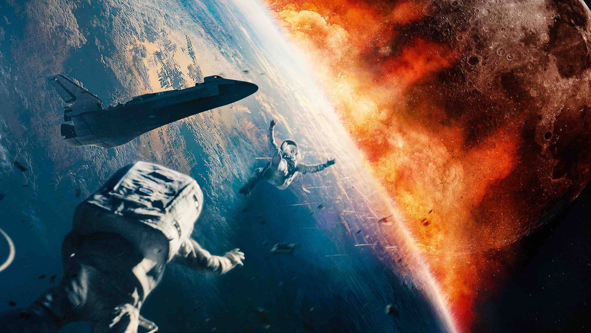 Moonfall, astronauts, space, Full HD Desktop Wallpaper