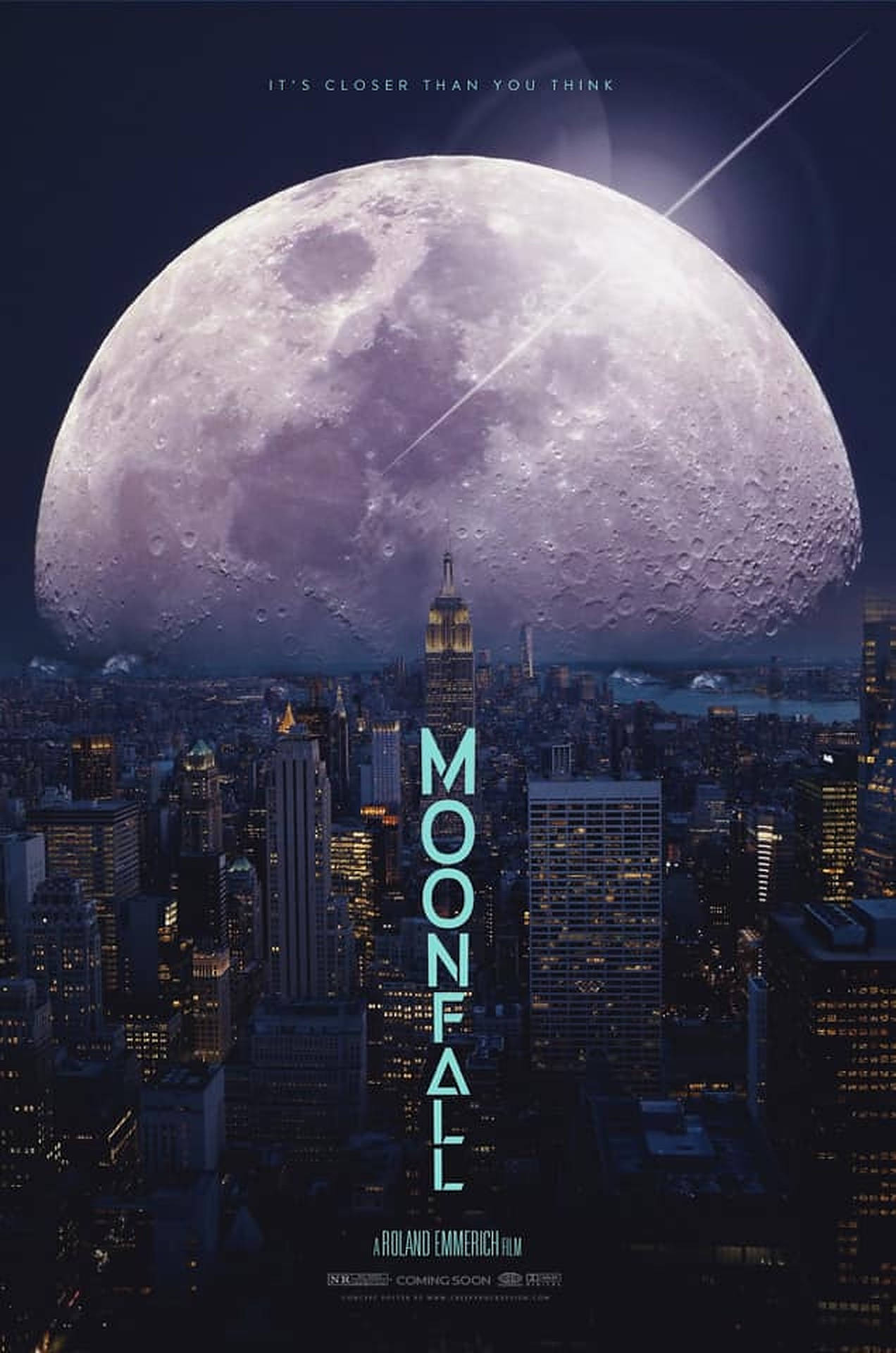 Moonfall, cityscape, night, Full HD Phone Wallpaper