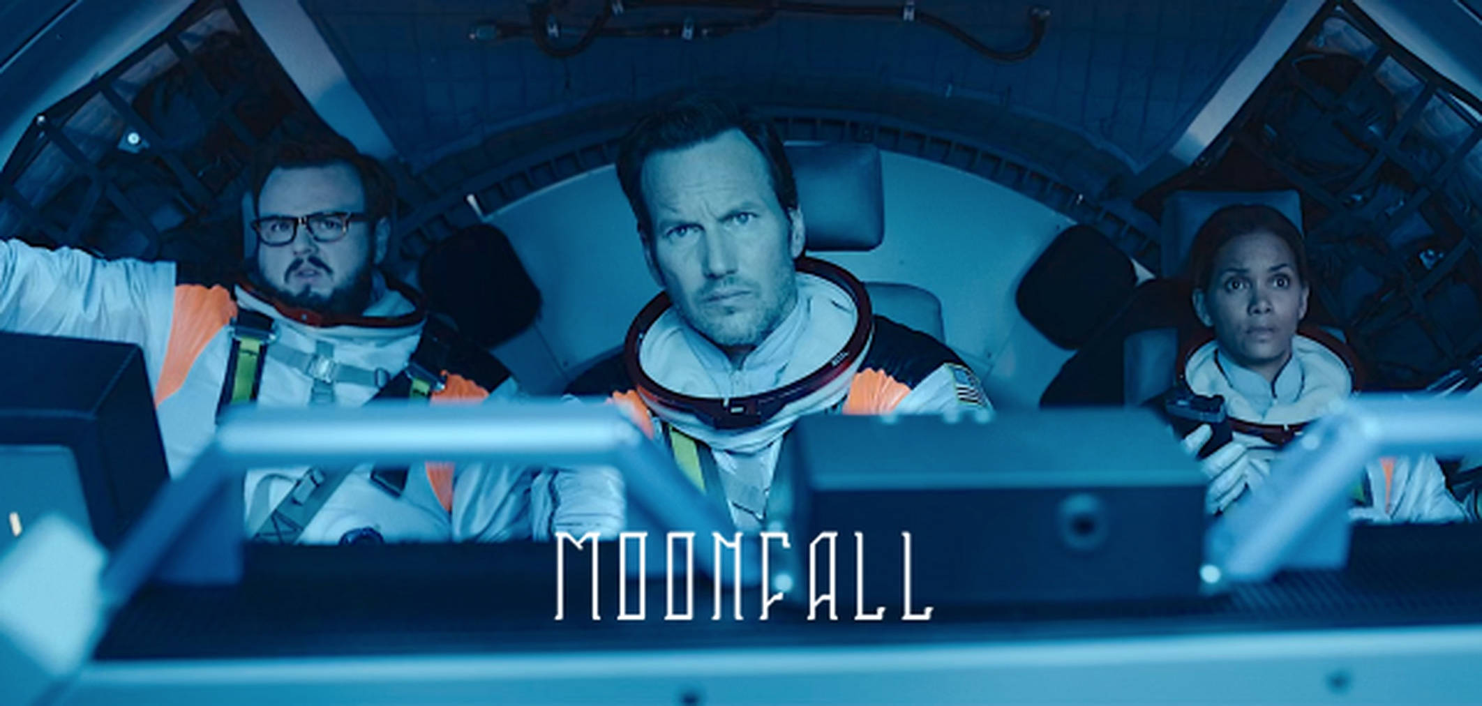 Moonfall, blue lighting, spacecraft cockpit, Full HD Desktop Wallpaper