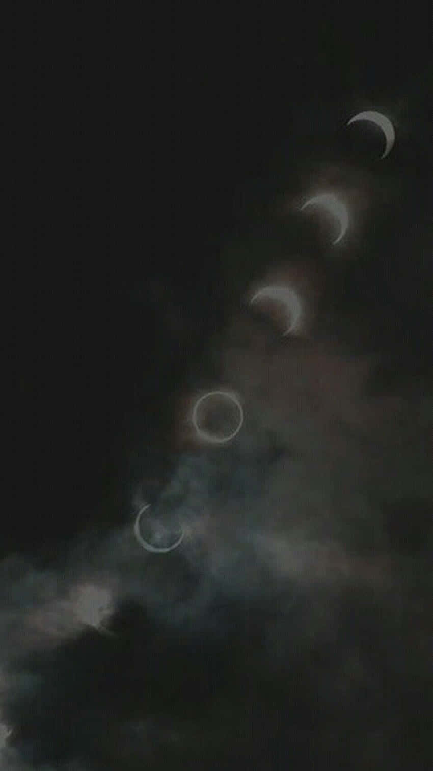 moonfall, lunar eclipse, dark clouds, HD Phone Wallpaper