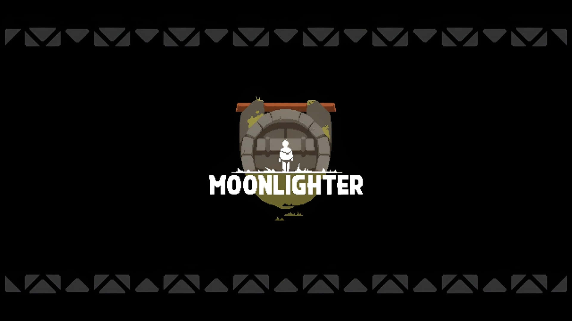 Moonlighter, white figure, stone archway, Full HD Desktop Wallpaper