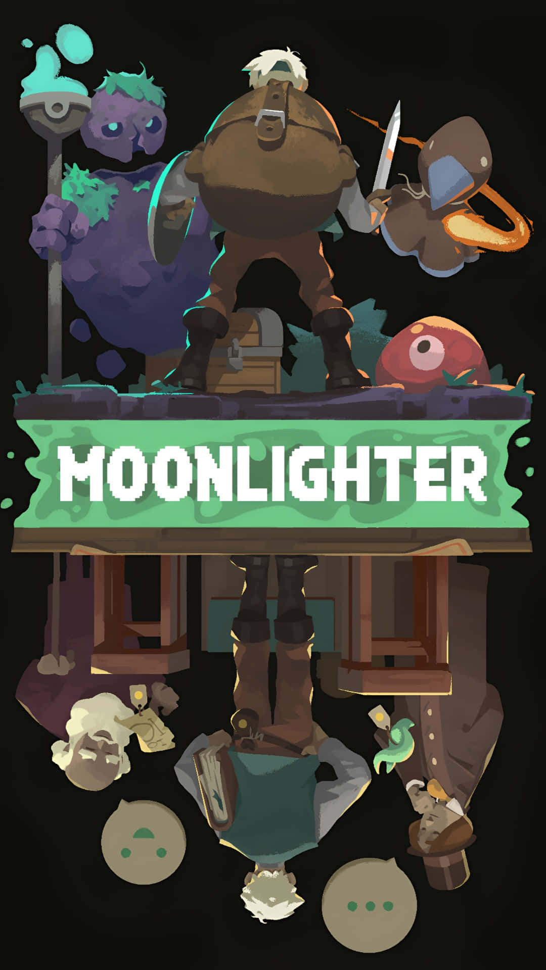 Moonlighter, armored figure, sword and shield, Full HD Phone Wallpaper