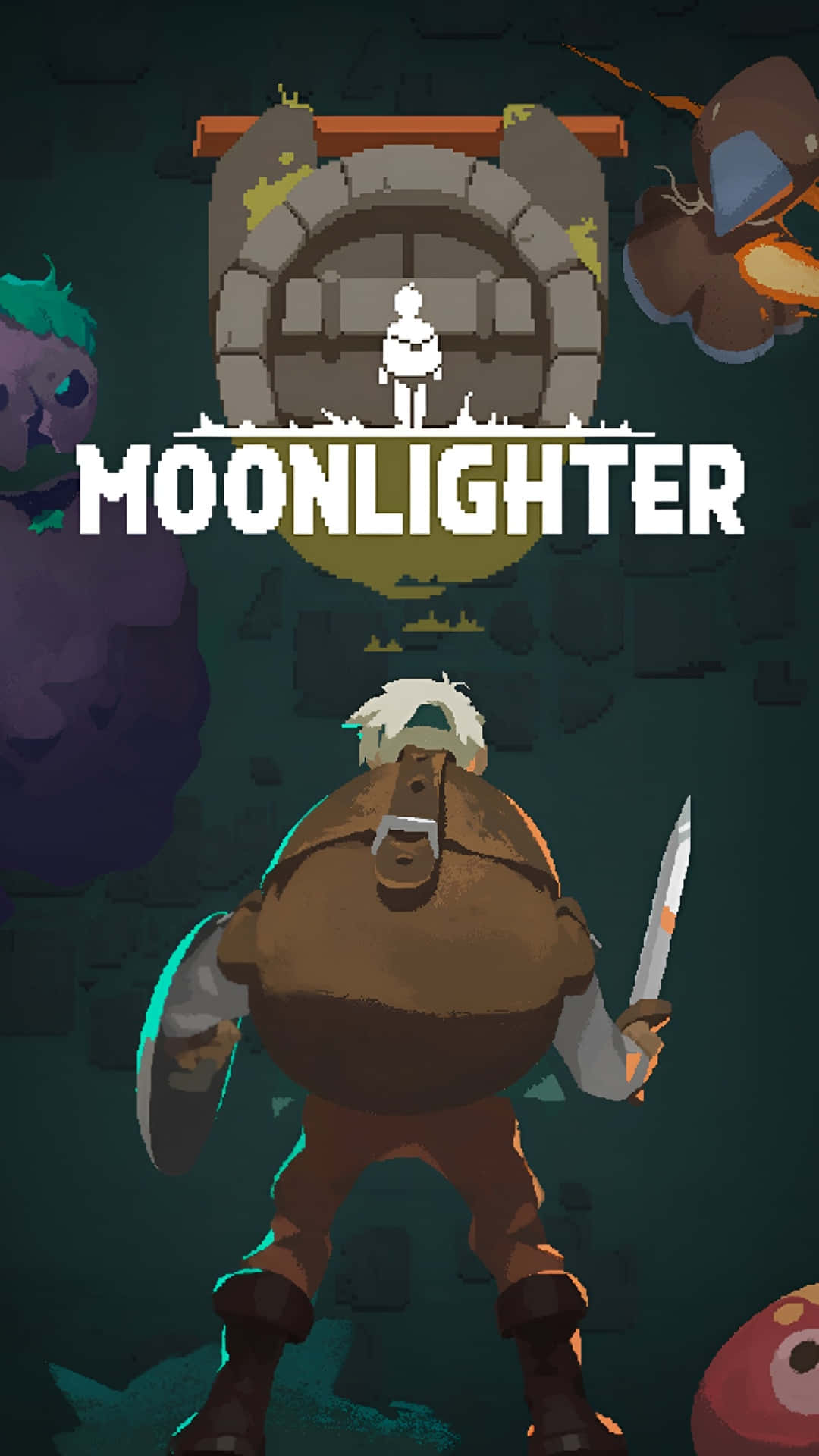 Moonlighter, pixel art, stout warrior, Full HD Phone Wallpaper
