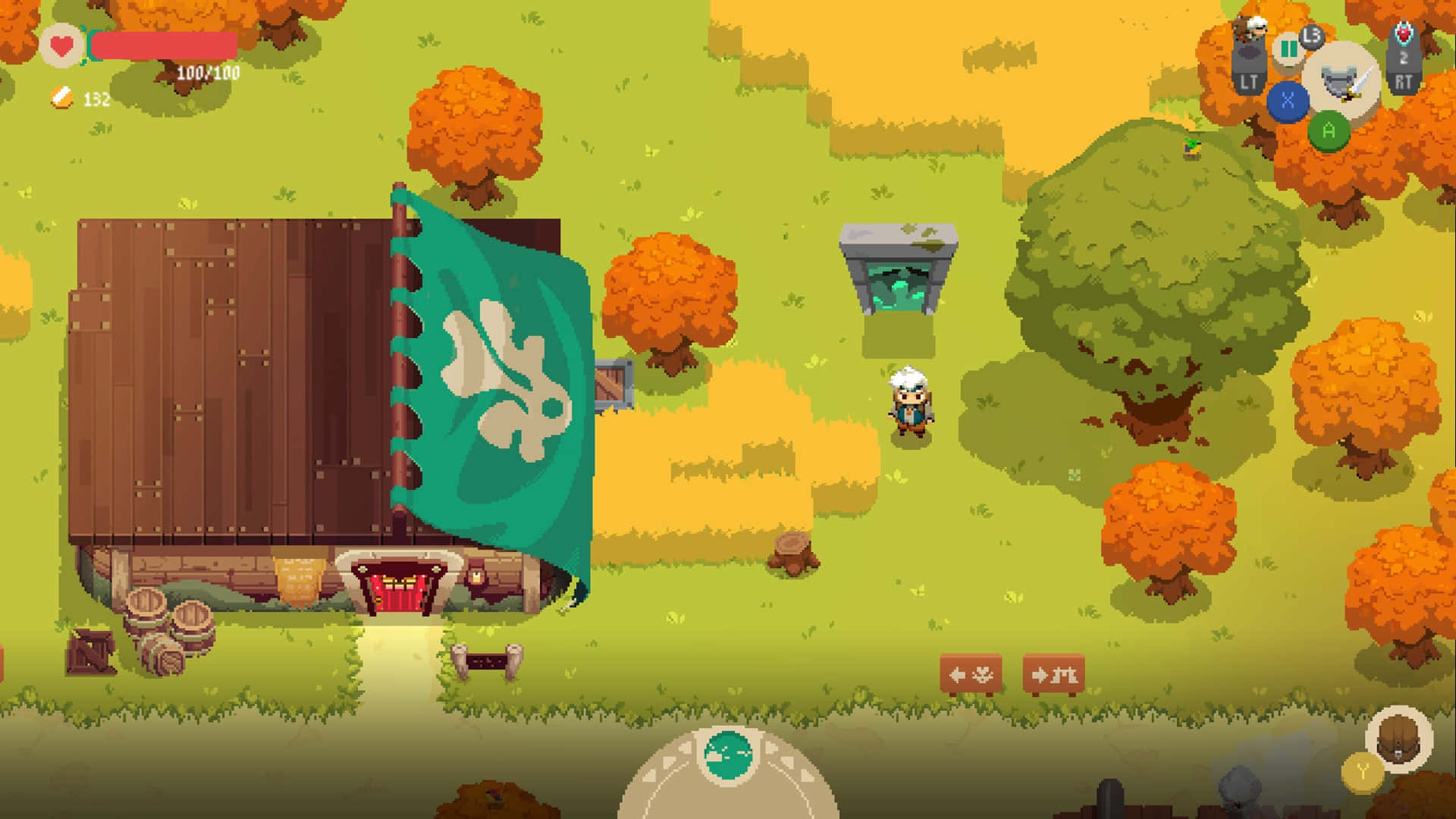 Moonlighter, village, pixel art adventurer, Full HD Desktop Wallpaper