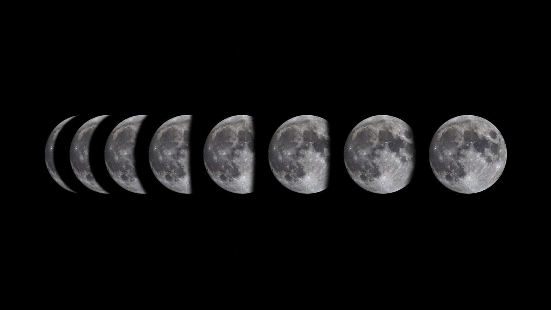 Moon Phase, crescent, full moon, Full HD Desktop Wallpaper