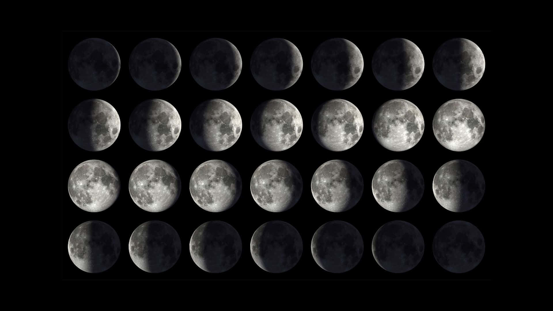 Moon Phase, lunar phases, new moon, Full HD Desktop Wallpaper