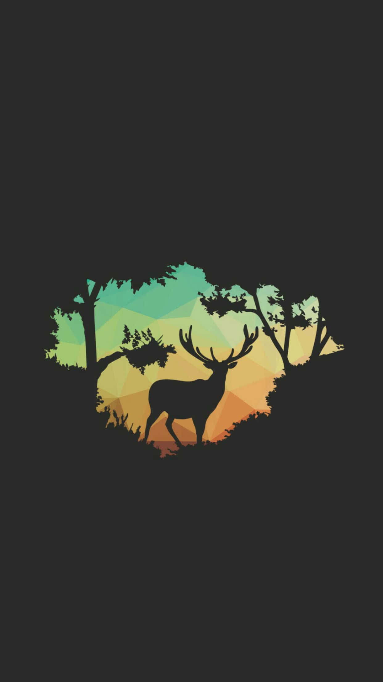 moose, silhouette, forest, Full HD Phone Wallpaper