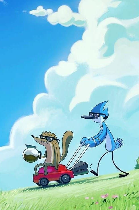Mordecai, Rigby, sunglasses, SD Phone Wallpaper