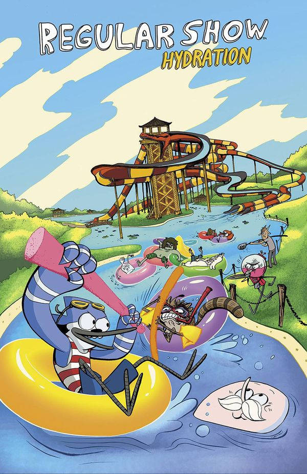 Mordecai, Rigby, pool, SD Phone Wallpaper