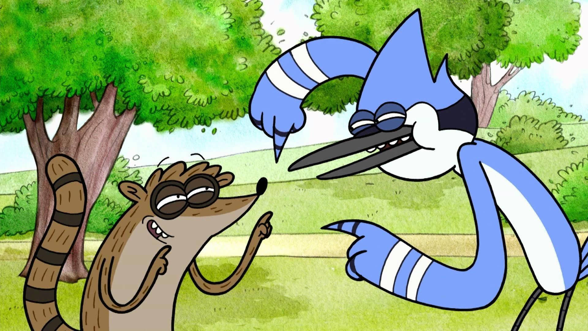 Mordecai, Rigby, sunglasses, Full HD Desktop Wallpaper