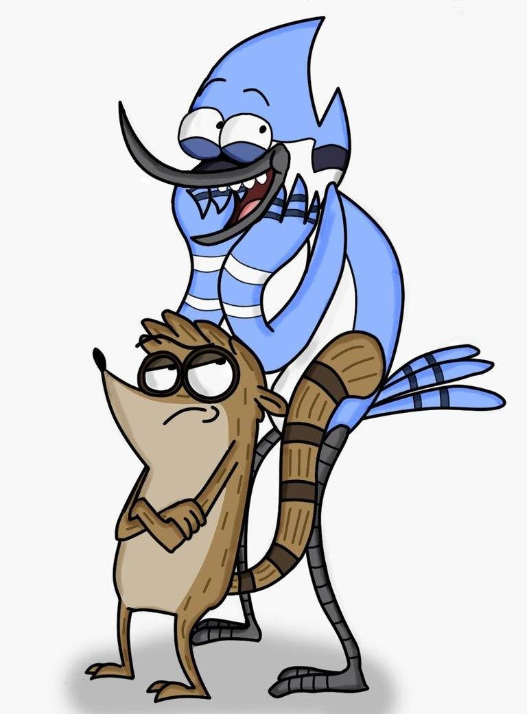 Mordecai, Rigby, blue jay, SD Phone Wallpaper