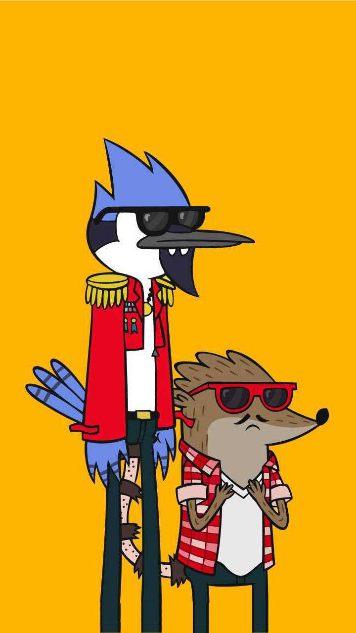 Mordecai, Rigby, sunglasses, HD Phone Wallpaper
