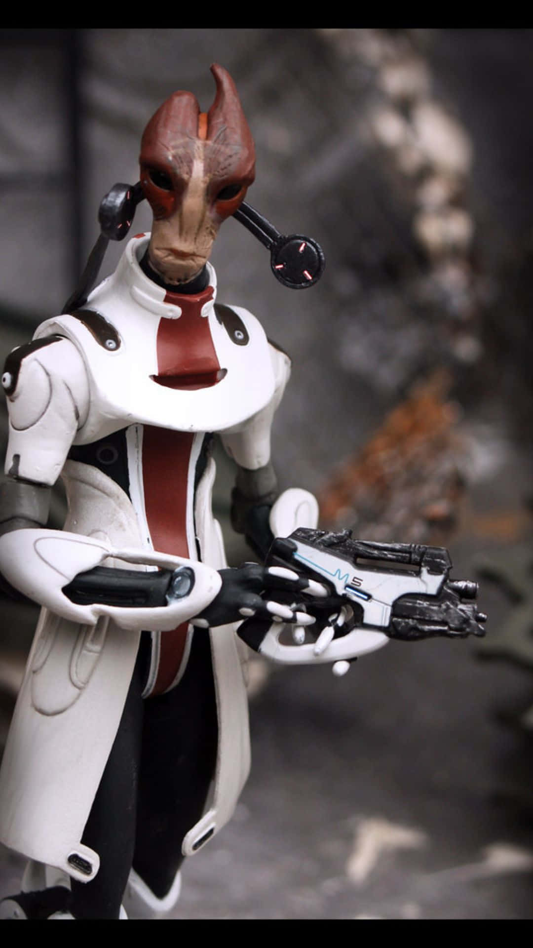 Mordin Solus, red-skinned alien, horns, Full HD Phone Wallpaper