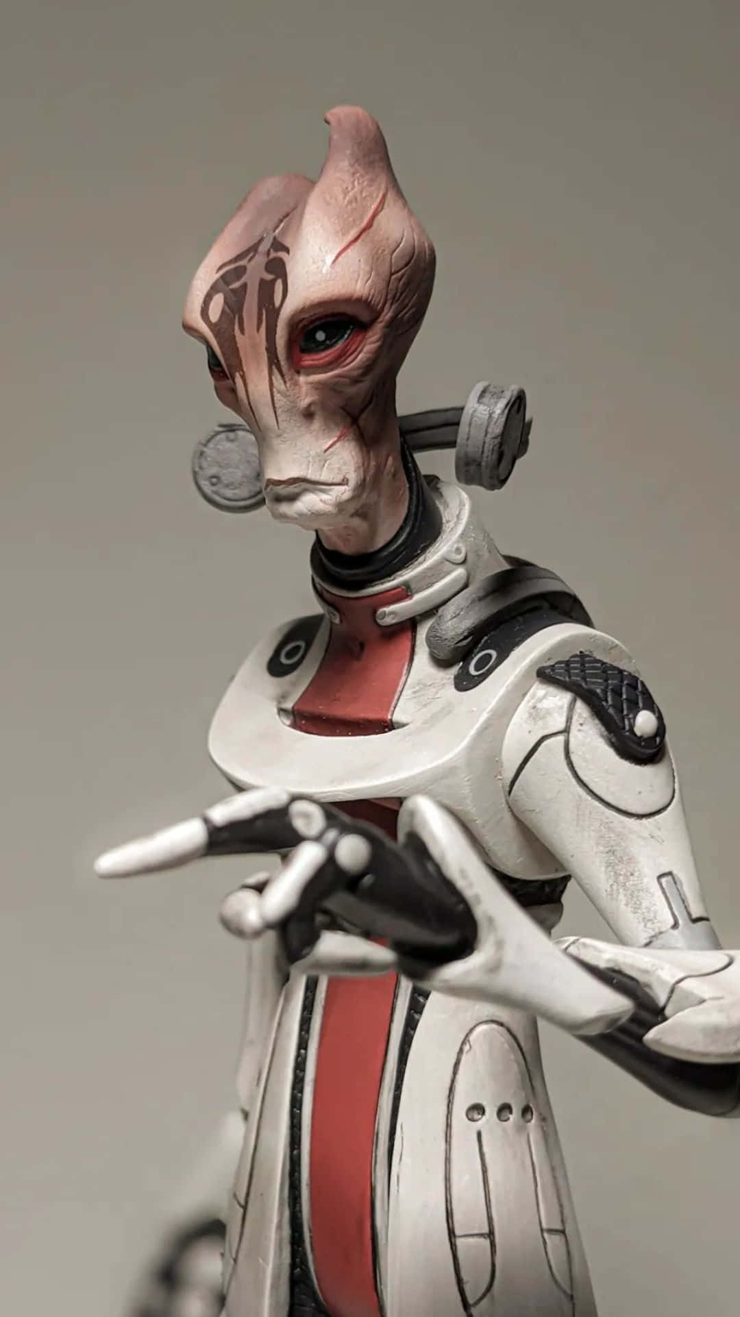 Mordin Solus, pinkish skin, red markings, Full HD Phone Wallpaper