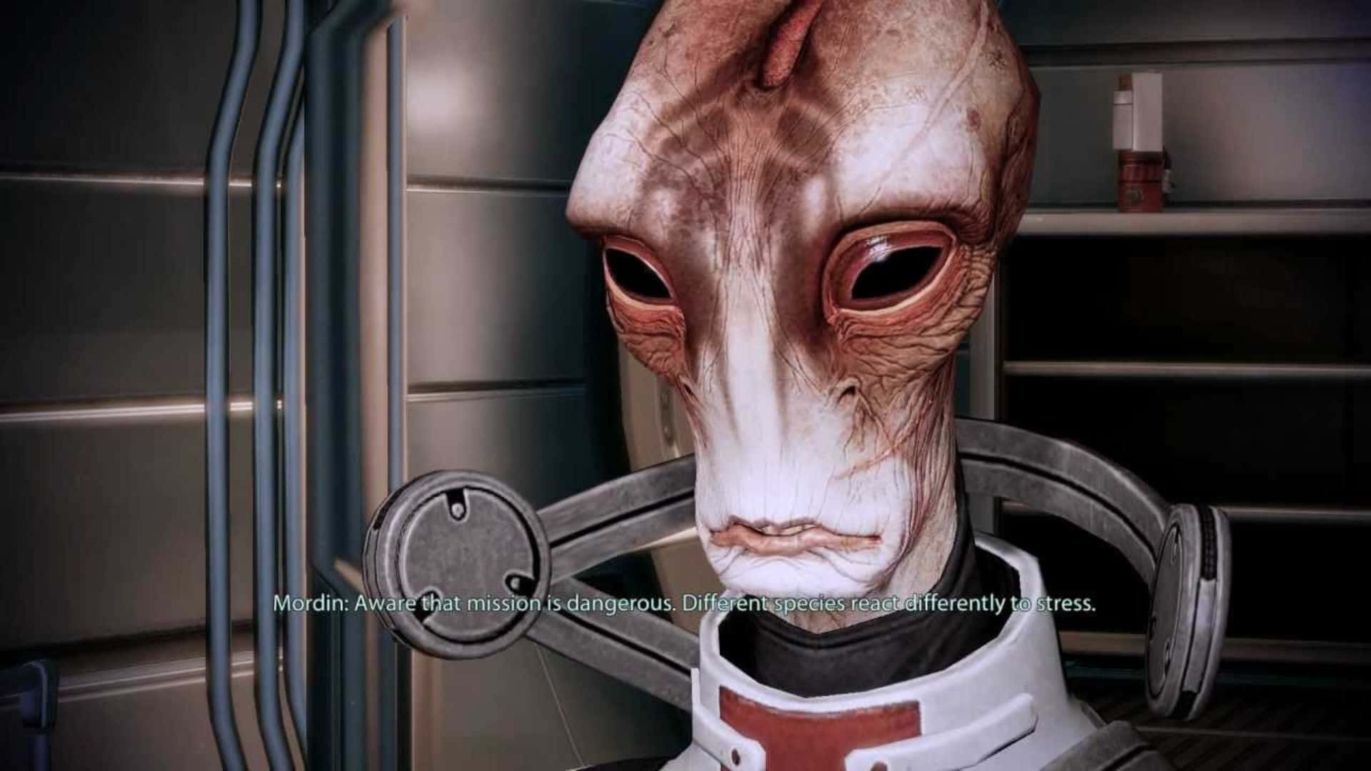 Mordin Solus, 1920 x 1080, white and red armored suit, Full HD Desktop Wallpaper