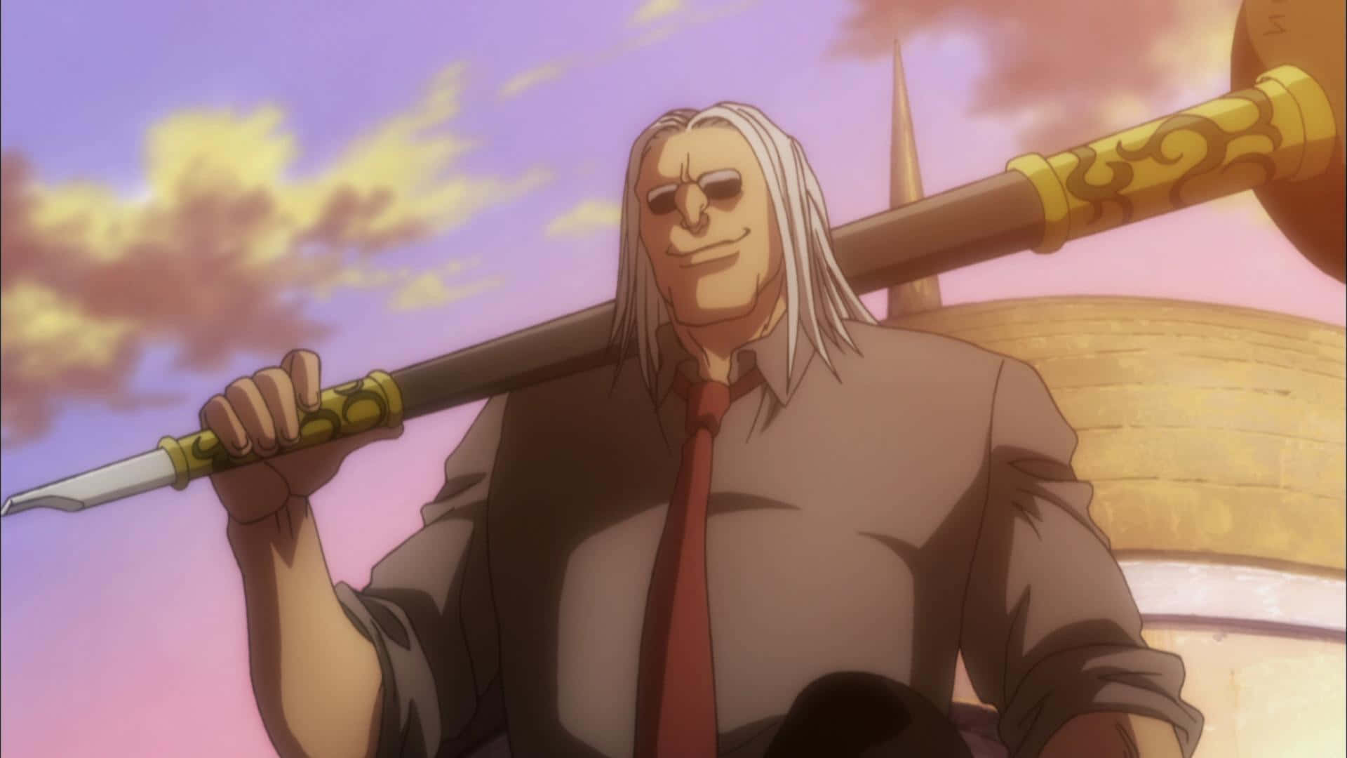 Morel Mackernasey, white hair, ornate sword, Full HD Desktop Wallpaper