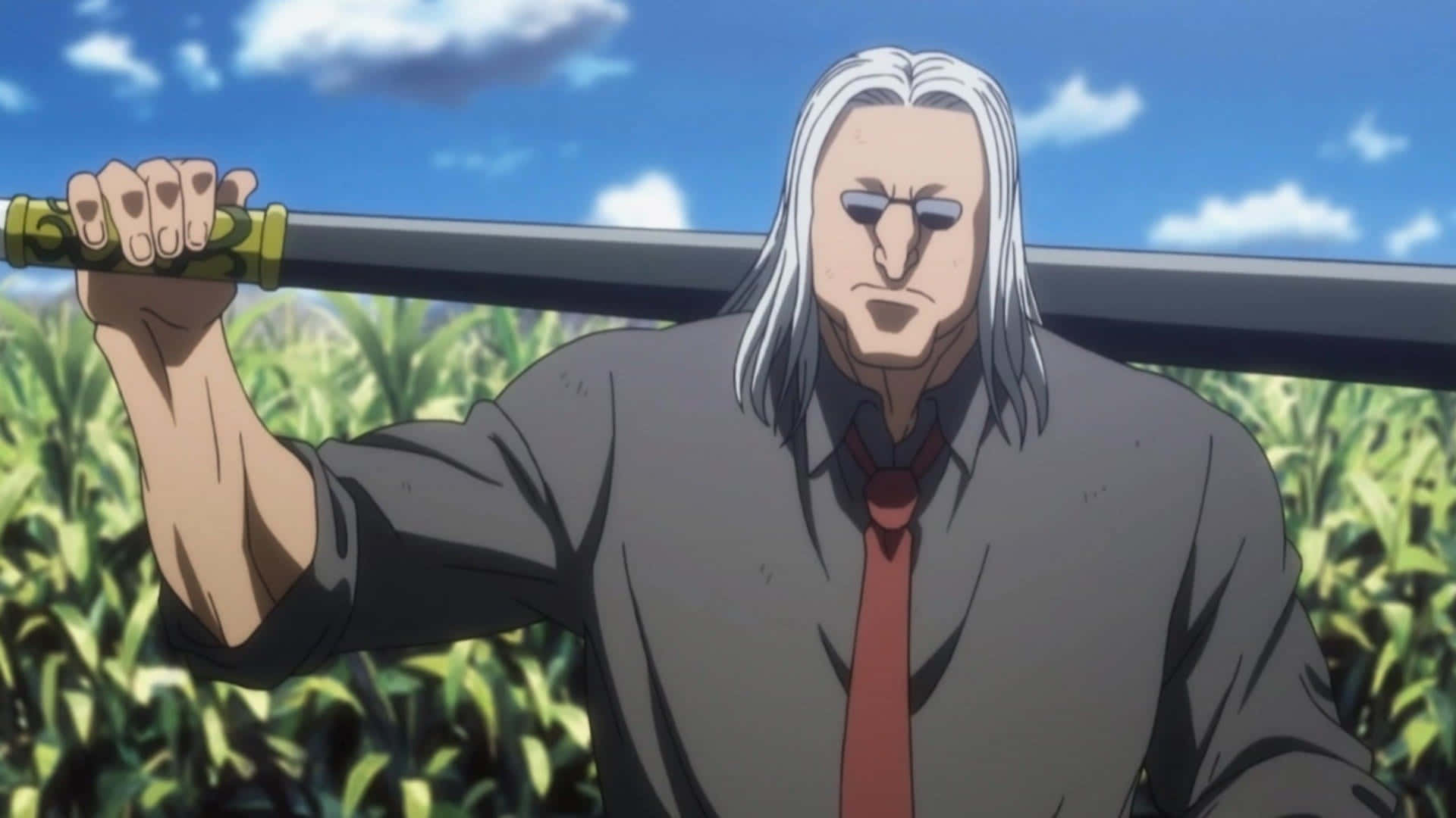 Morel Mackernasey, white hair, sunglasses, Full HD Desktop Wallpaper